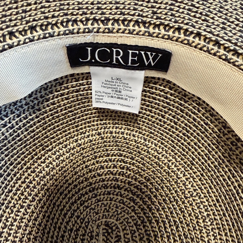 J. Crew Black and Tan Woven Hat - Picture 3 of 4
